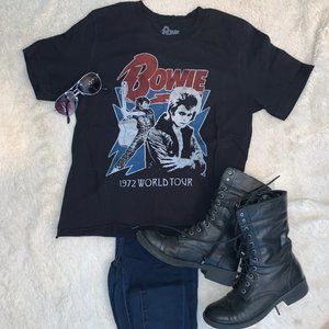 [American Eagle] "Bowie" Tour Crop Tee